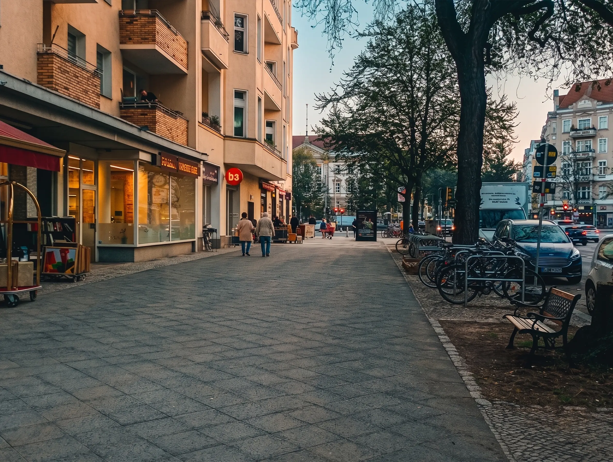 Fußgängermeile entlang der Suarezstraße