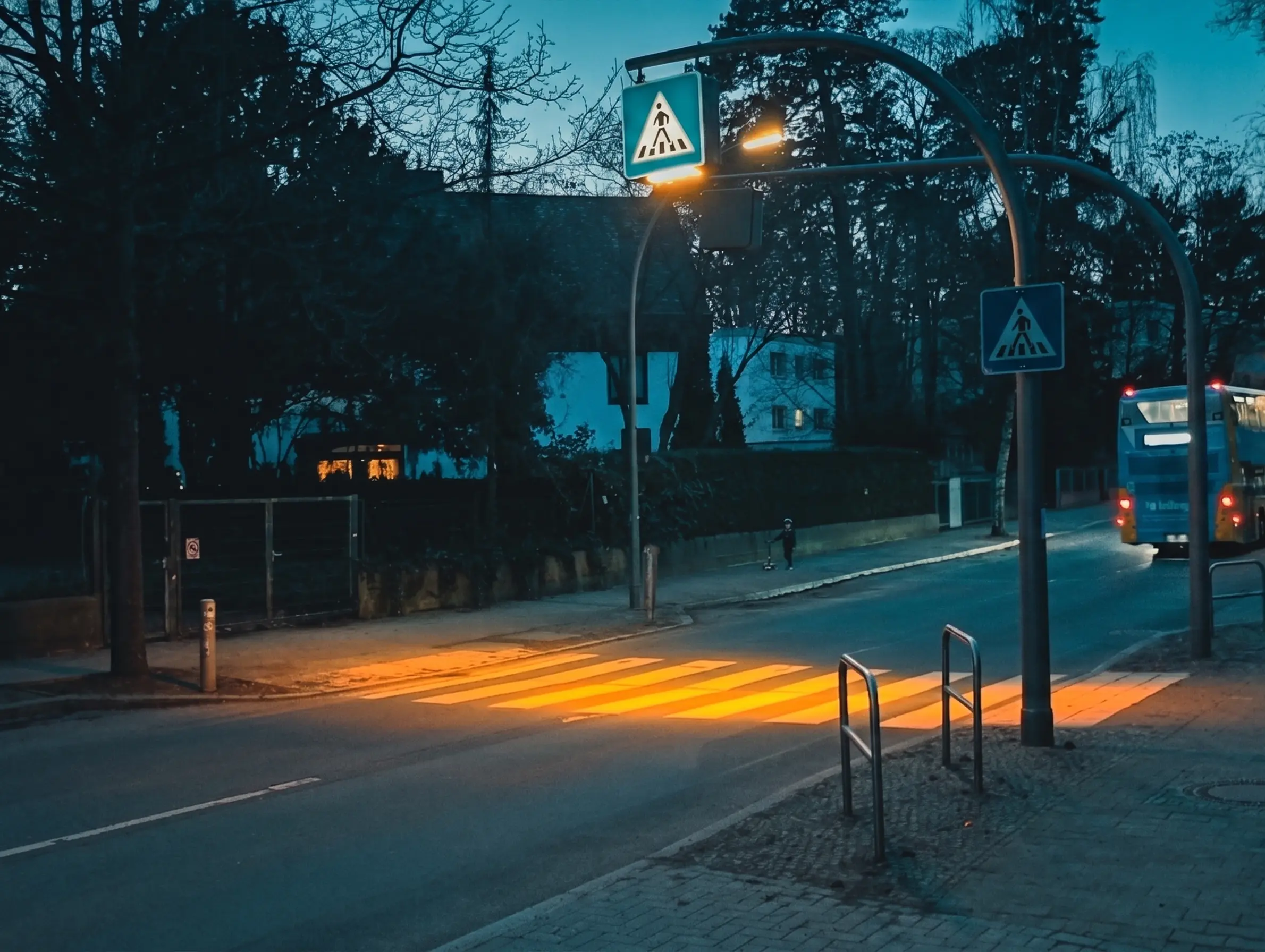 Fußgängerüberweg in der Fontanestraße